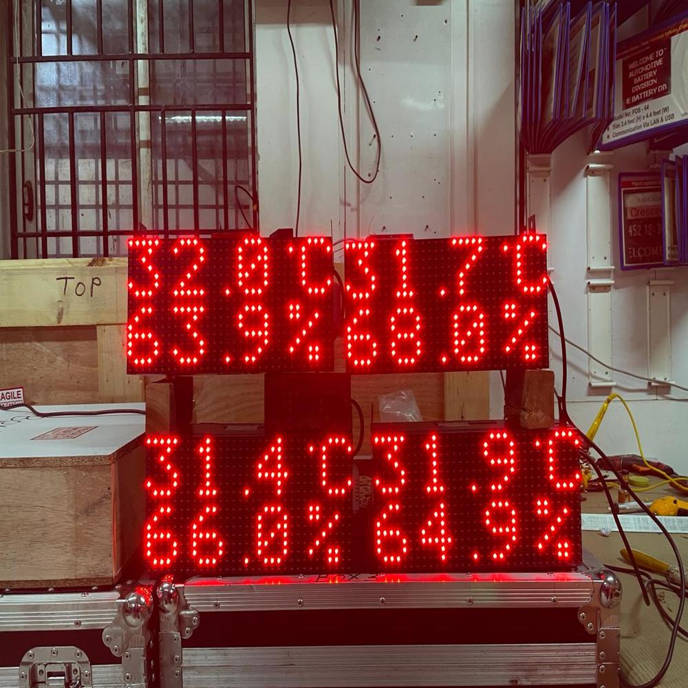 Led Econ Temperature And Humidity Display Board - Application: Oudoor