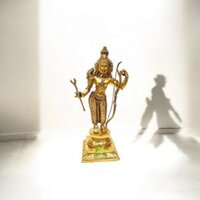 Aakrati Traditional Brass Ram Darbar Idol | Perfect for Pooja & Dcor | Divine Ram Darbar Statue in Pure Brass ( Yellow, 15 inch)