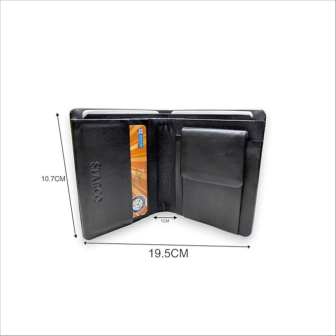 Geniun Leather Classic Bifold Leather Wallet For Men - Slim And Durable, Perfect For Everyday Use Unique Mens Gift Black Colour