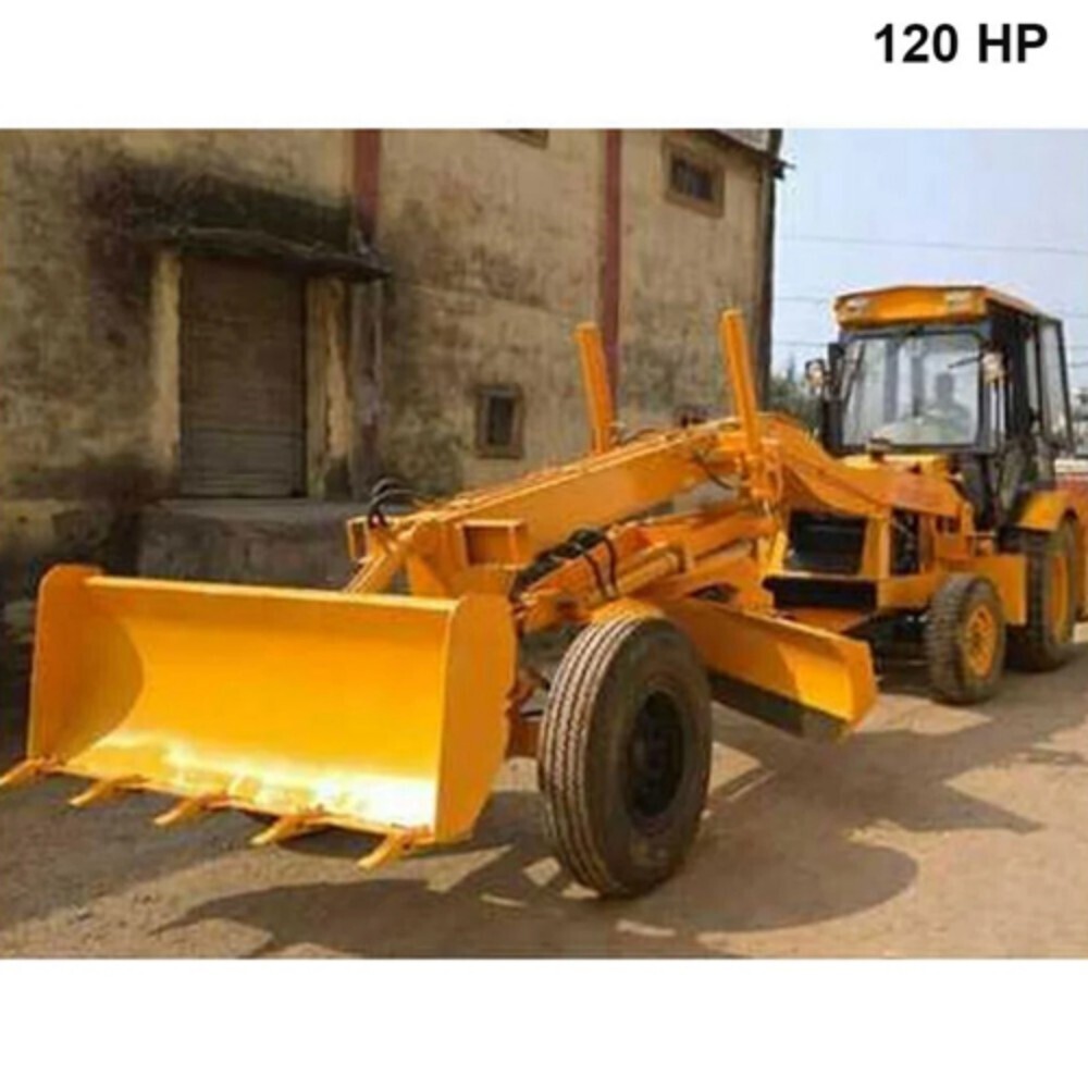 120 Hp Heavy Duty Motor Grader - Color: Yellow