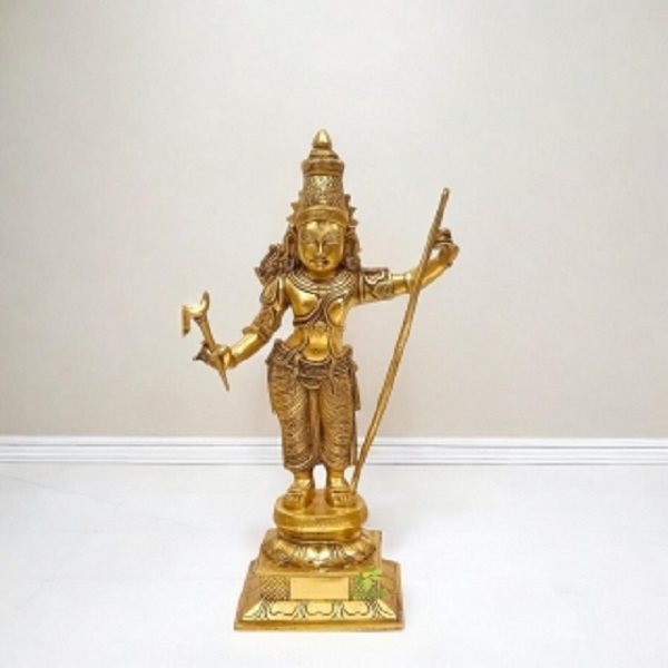 Ram Darbar Brass Idol | Enhance Your Temple & Home Dcor | Divine Brass Ram Darbar Idol ( Yellow, 23 inch)