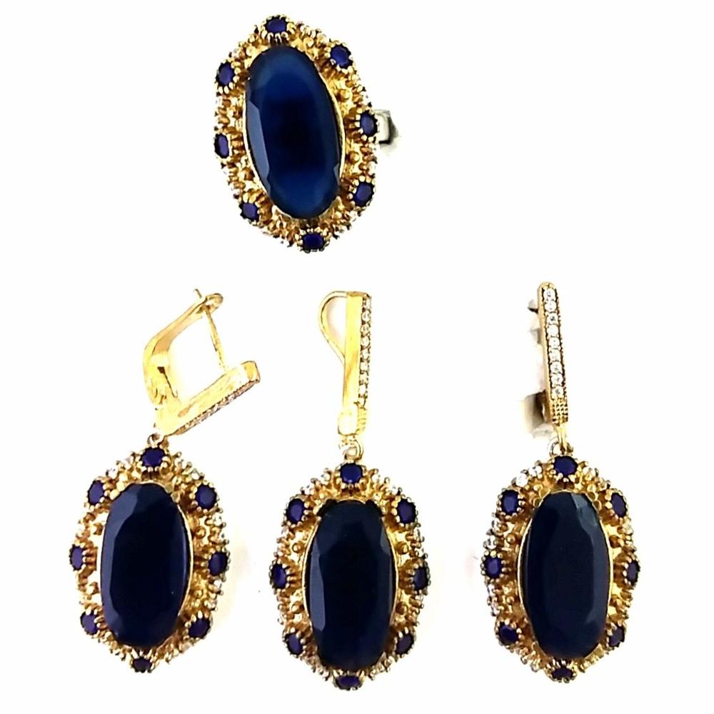 Turkish Big Oval Pendant Set