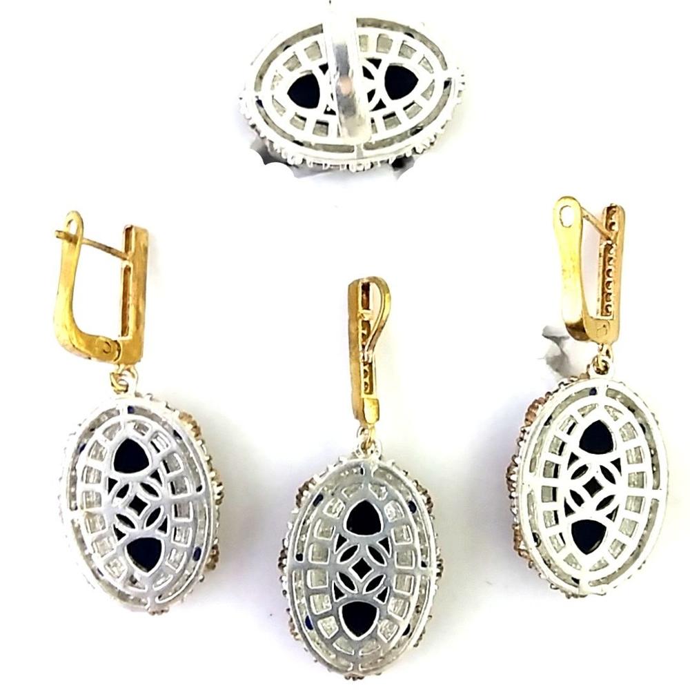 Turkish Big Oval Pendant Set