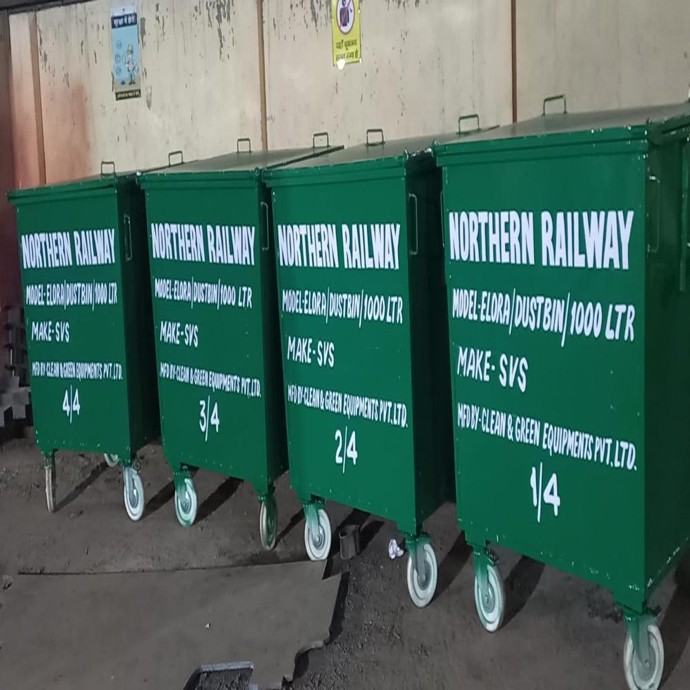 1100 Ltr Capacity M.S Wheeled Dustbin