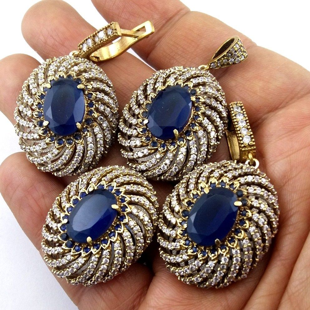 Antique Ottoman Turkish Jewelry - Color: Blue & Golden