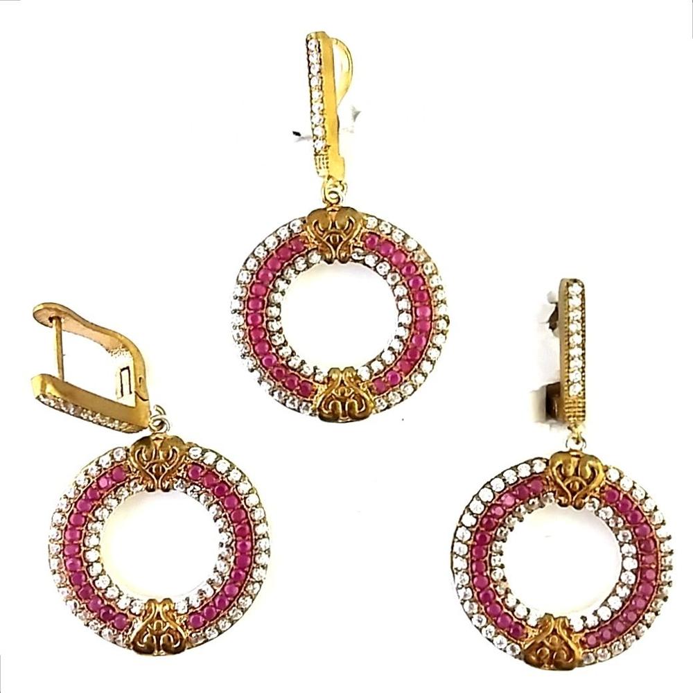 Turkish Ruby Pendant Set