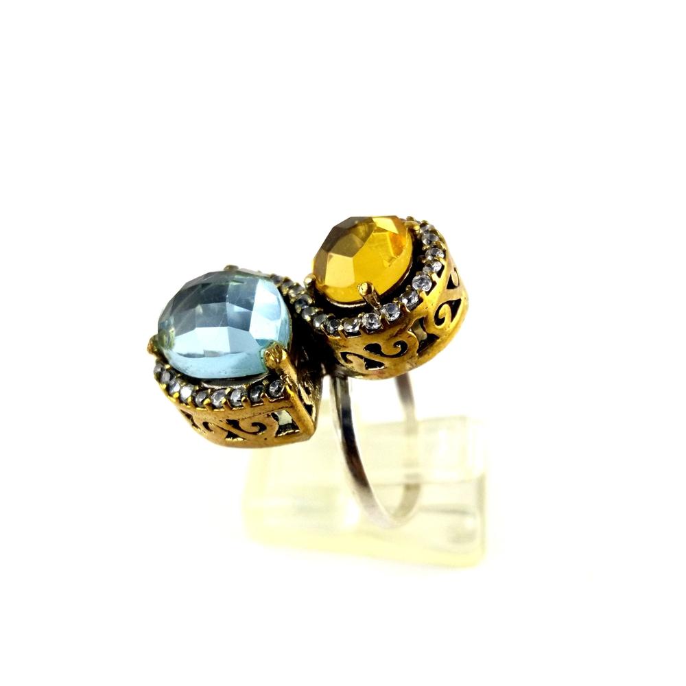 S Shape Ring - Color: Multicolor