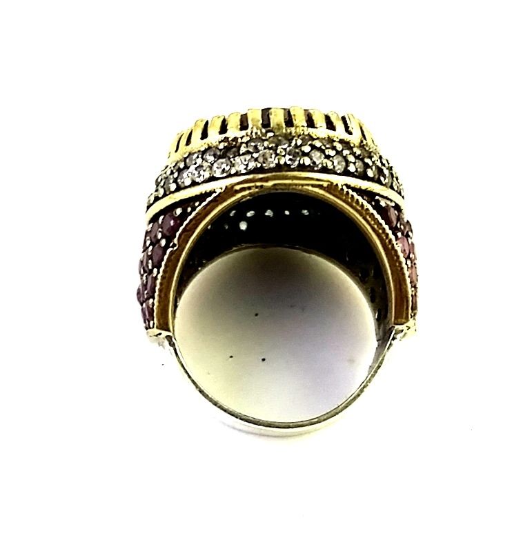 Sterling Silver Base Gemstone Turkey Ring