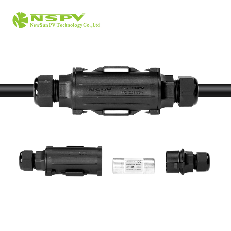 Solar Fuse Connectors 1500vdc With Inline Fuse 100a Two Cable