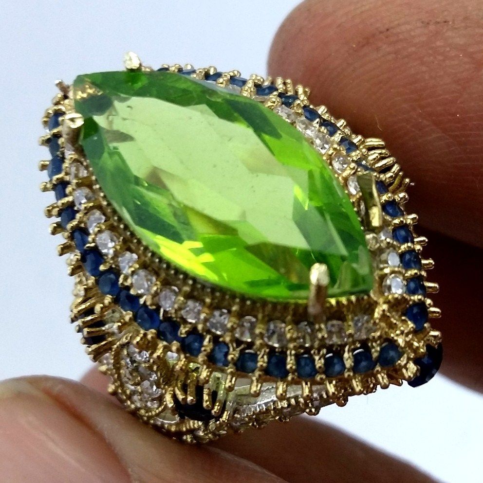 Gemstone Turkish Silver Ring - Color: Multicolor
