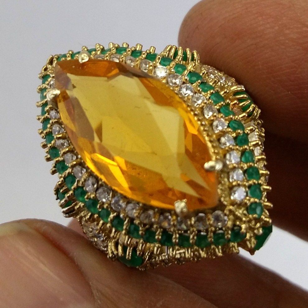 Gemstone Turkish Silver Ring - Color: Multicolor