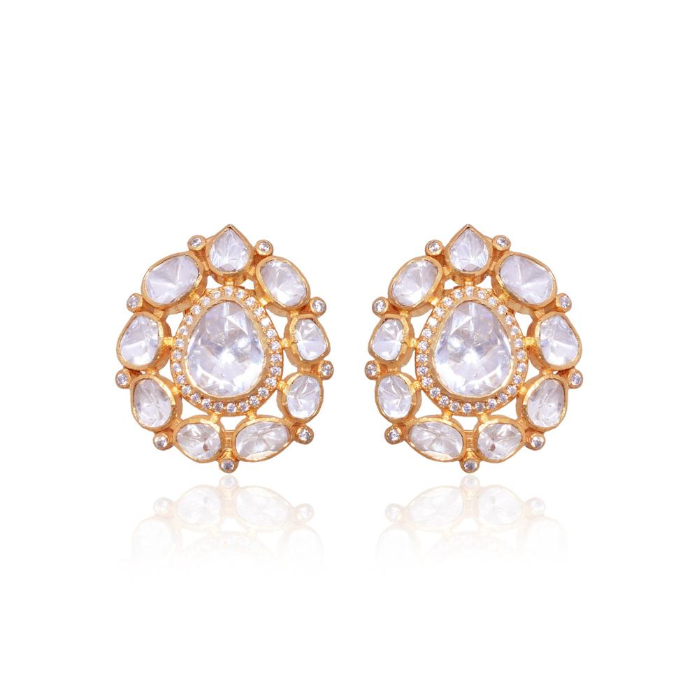 Moissanite Solitaire Earrings, 925 Sterling Silver Stud Earrings, Occasion Wedding