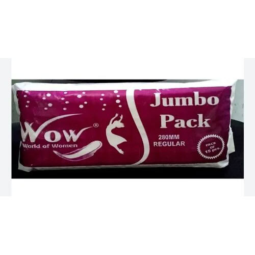 Wow World Of Women Regular Straight Sanitary Napkin-Pad (Purple)