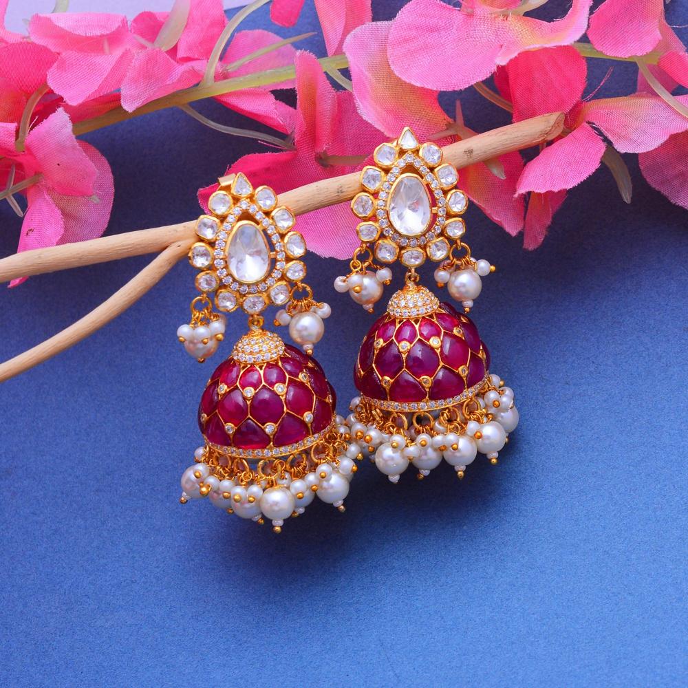 Ruby Silver Earrings - Design: Solitaire