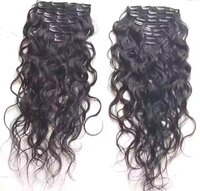 Natural Black Color Remy Hair Clip- in hair Extension