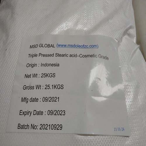 Stearic Acid 63% - High Purity Palm Oil Derived, 25 Kg Paper & 1000 Kg Jumbo Bags | Ideal For Fertilizer, Food, Industrial, Pharmaceutical Applications, Cas No: 57114, Einecs No: 2003134, Room Temperature Storage