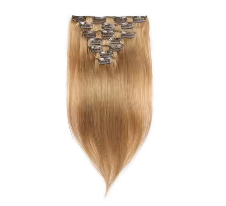 Natural Brown Color Clip-in Hair Temple Remy Human Hair Extension