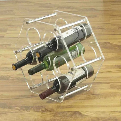 Transparent Acrylic Bottle Stand - Color: Different Available