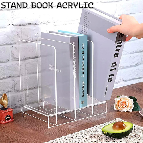 Stylish Acrylic Book Stand - Color: Different Available