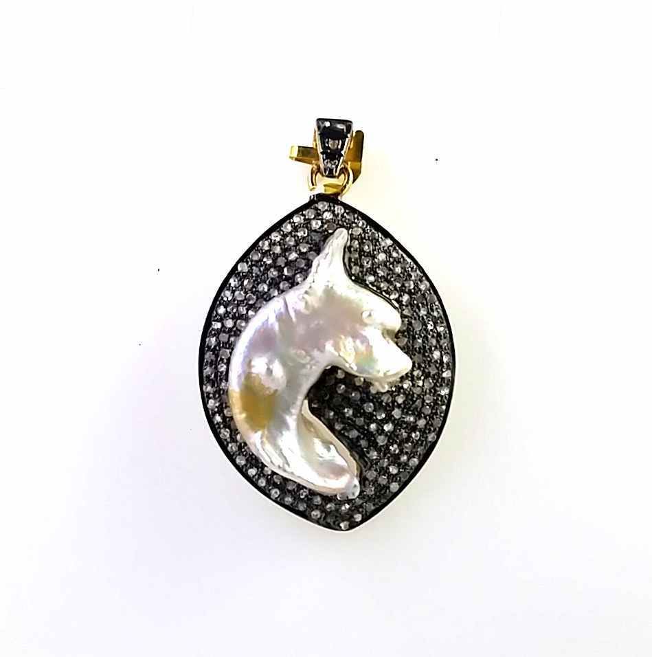 Silver Diamond Charm Pendant