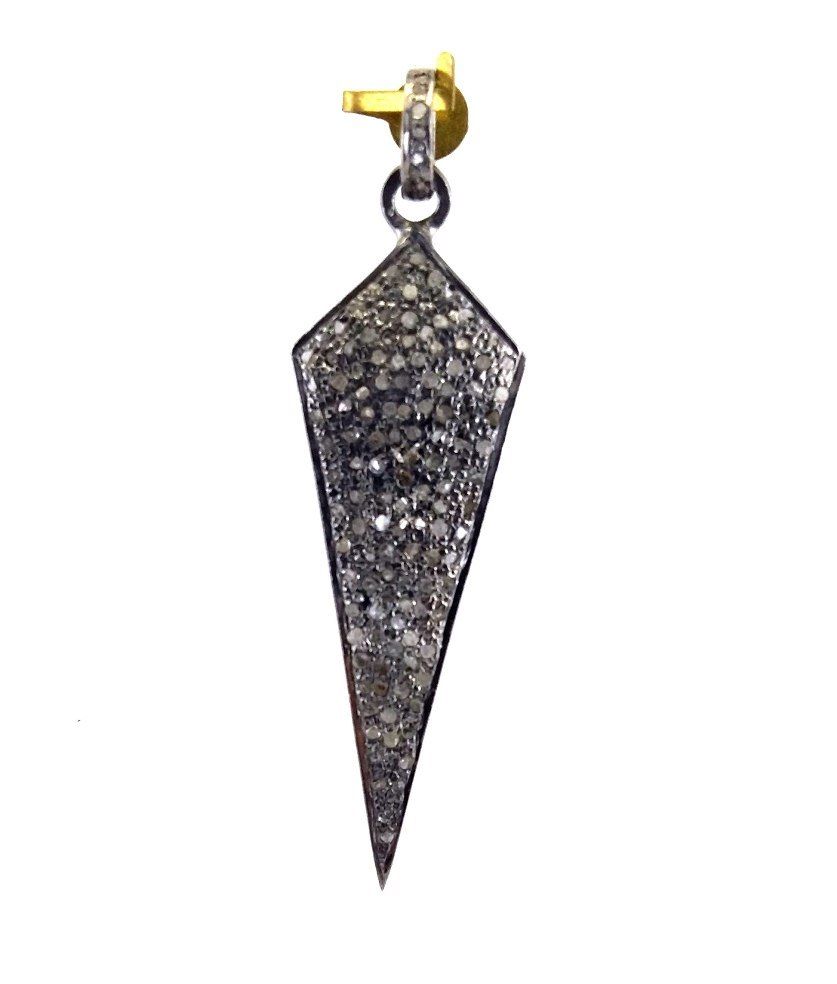 Silver Diamond Sword Charm