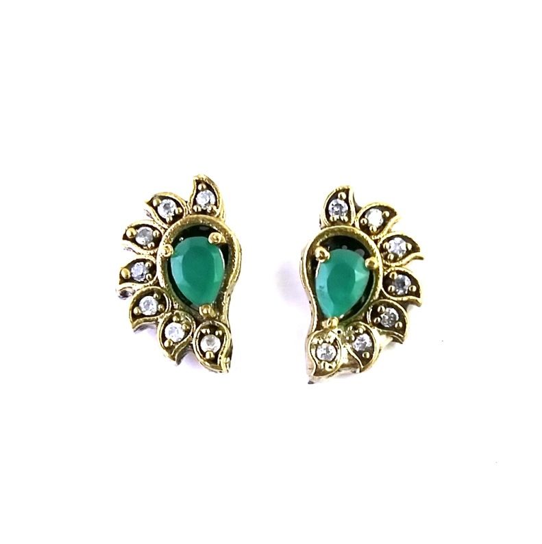 Green Stone Stud