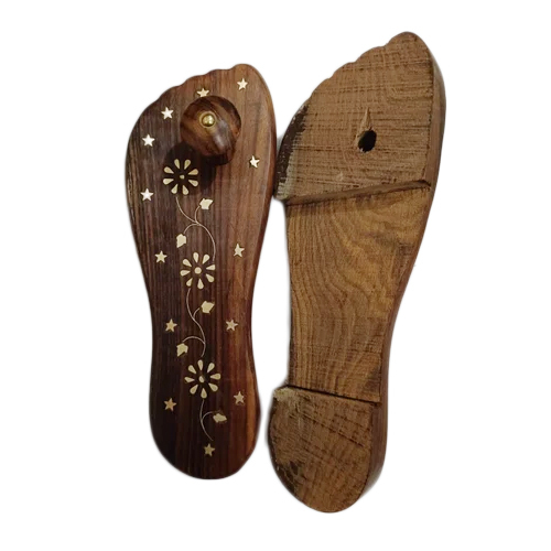 Teak Wood Khadau Charan Paduka