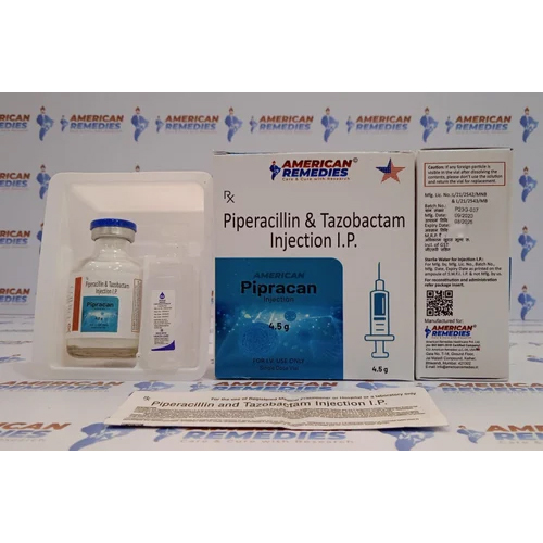 Piperacillin And Tazobactam Injection IP - Liquid Medication for Adults | Dosage Guidelines Suggested Store in Cool Place