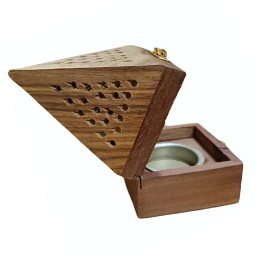Sheesham Wood Pyramid Incense Burner Box