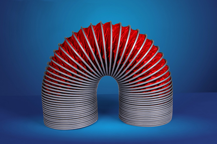 Silicone Clip Hose - 100mm To 600mm Dia, 5 Mtr Length, Red | Temperature Range: -20â°c To 250â°c, Lightweight, Air Flow Optimized, Versatile For Blowers And Exhaust Applications