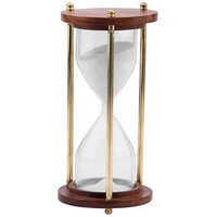 Wooden And Brass Sand Timer Hour Glass - Color: As Per Your Requirement