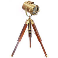 Antique Finish Small Desk Lamp Tripod Floor Light - Color: Brown