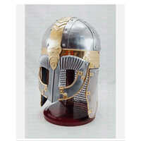Medieval Steel Viking Vendel Helmet With Chainmail, Sca- Larp Helmet - Feature: Good Quality