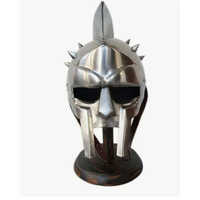 Medieval Maximus Decimus Meridius Gladiator Armour Helmet - Color: Silver