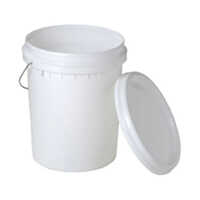 Plastic Pail Bucket - High-quality Plastic, Rigid Design, White Color, Powder Coated Finish | Ideal For Storage & Transport Of Liquids
