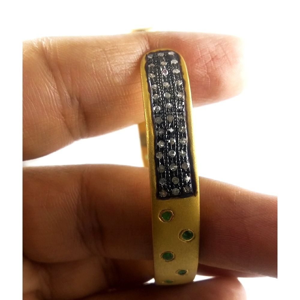Diamond Emerald Bangle