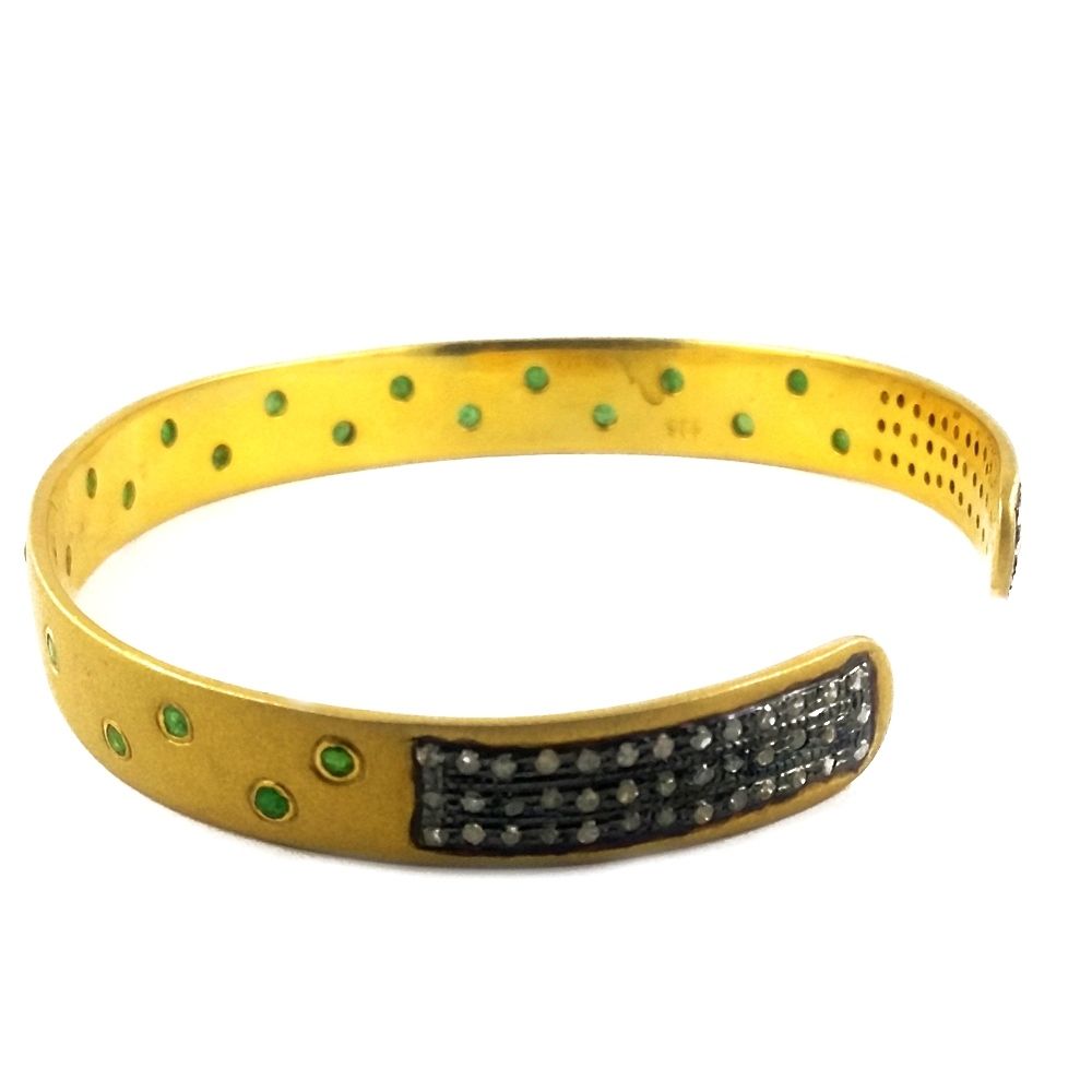 Diamond Emerald Bangle