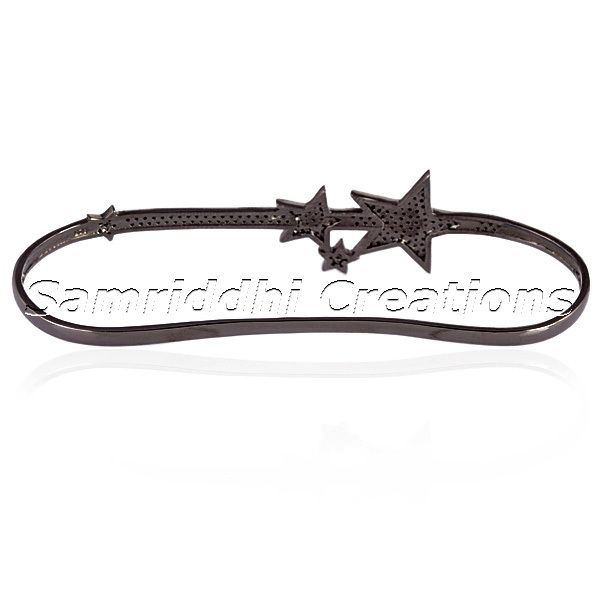 Diamond Silver Bangle