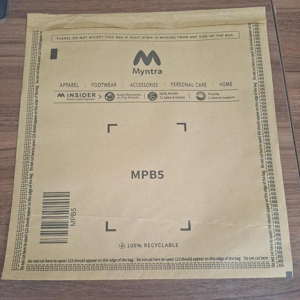Myntra Paper Bag With Lamination Proof - Coating Type: Water-Resistant And Oil/Grease-Resistant Coating On Inner Walls.