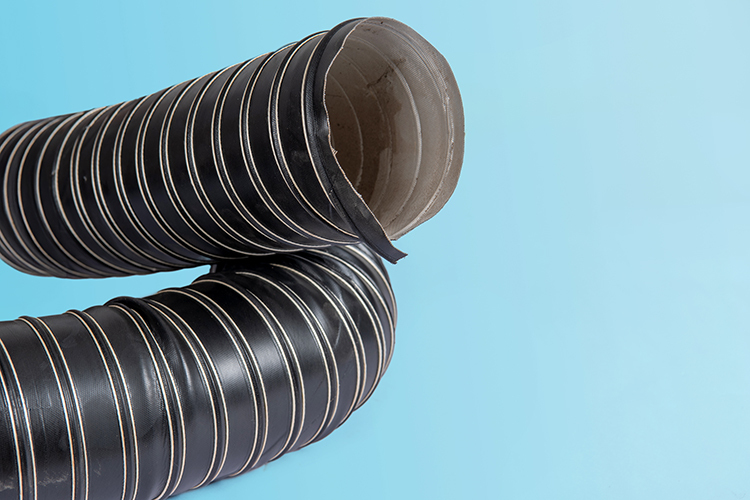 Neoprene Hose - 2 Or 3 Ply Neoprene Coated Glass Fibre Fabric, Black, Length Up To 6m, -50â°c To +150â°c Temperature Resistance, Suitable For Aircraft And Engine Applications