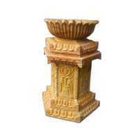 Marble Tulsi Stand - Color: Golden