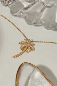 Lab Grown Diamond Palm Tree Pendant Necklace