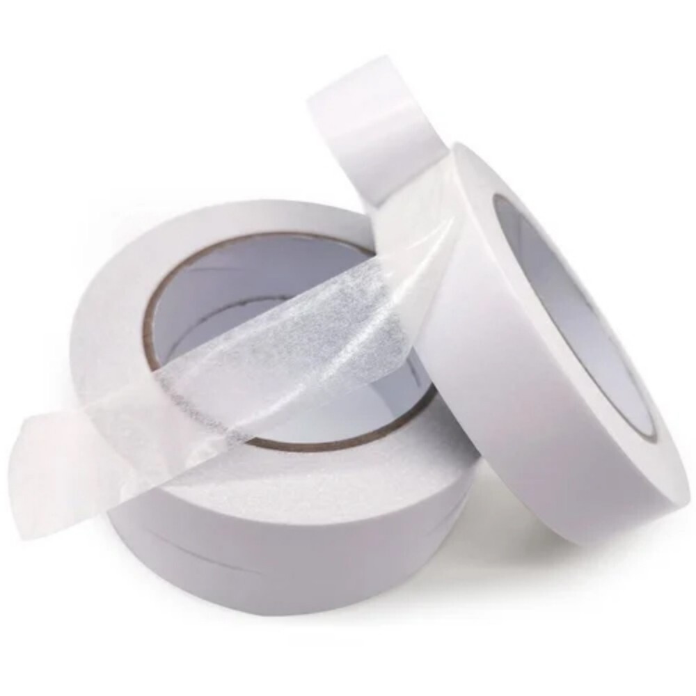 Double Sided Tissue Tape - Pressure Sensitive Adhesive | Available in Multiple Colors, 6-12 Month Shelf Life, Single-Sided Adhesion