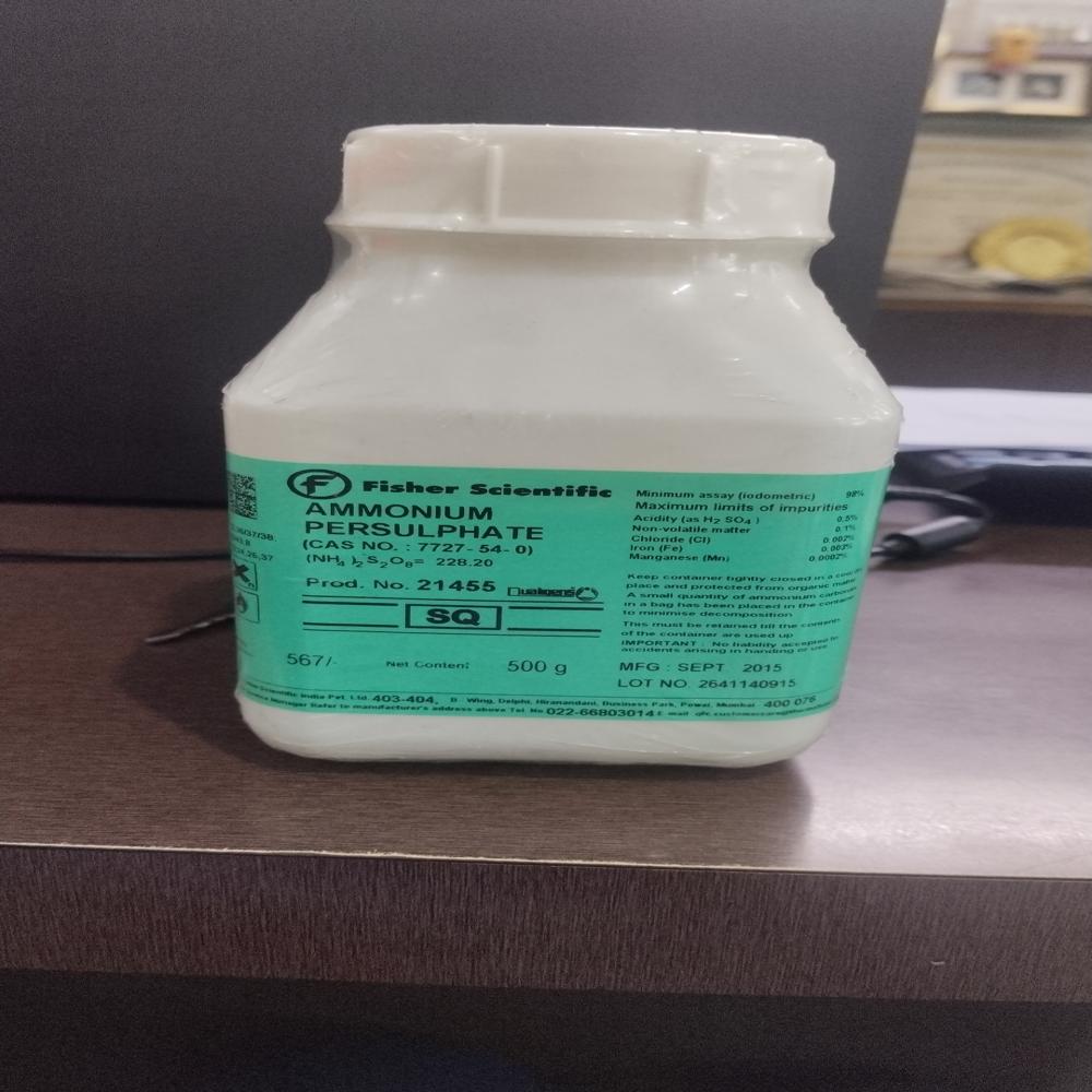 Ammonium Per Sulphate (Sq), Qualigens - Cas No: 7727-54-0