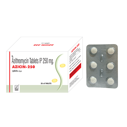 Azicin 250 Tablet - Particle Size: 20 X 6 T