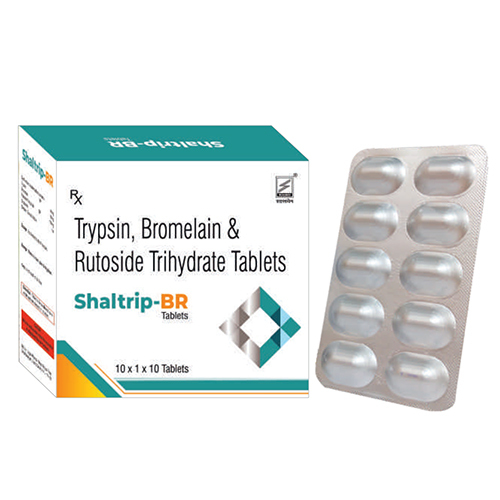 Shaltrip-Br Tablet - Feature: Composition - Trypsin Bp 48 Mg Bromelin 90 Mg Rutoside Trihydrate Bp 100 Mg