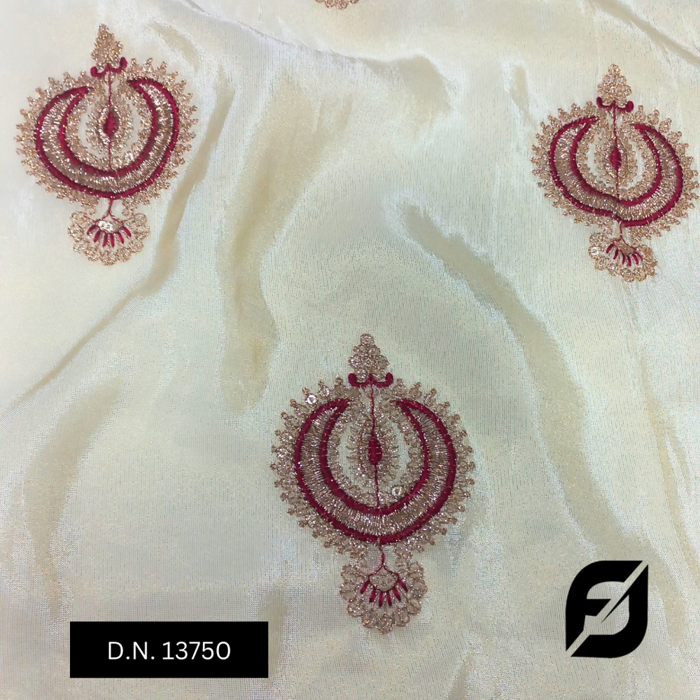 Designer Embroidered Butti fabric