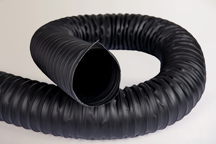 Santoprene Hose - Fiberglass Fabric/rubber, 32-630mm Diameter, Black | -40â°c To +130â°c Temp Range, Abrasion Resistant With Spring Steel Helix