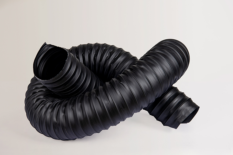 Santoprene Hose - Fiberglass Fabric/rubber, 32-630mm Diameter, Black | -40â°c To +130â°c Temp Range, Abrasion Resistant With Spring Steel Helix