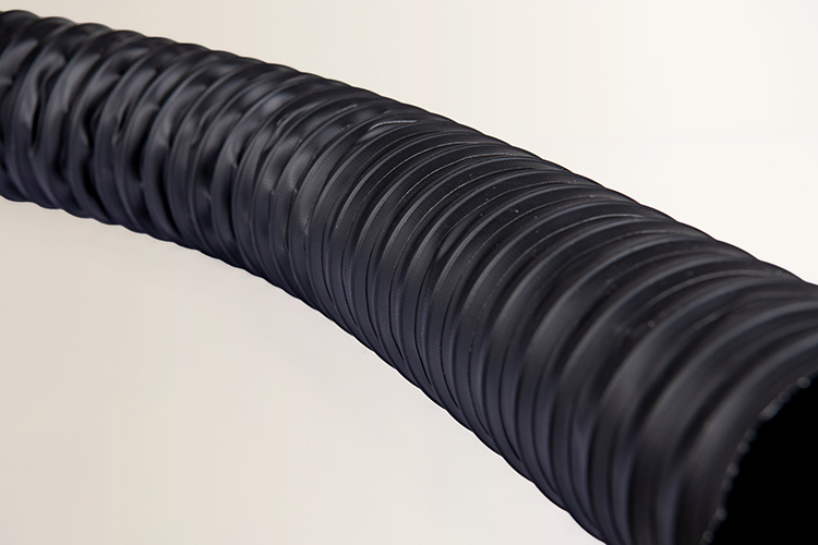 Santoprene Hose - Fiberglass Fabric/rubber, 32-630mm Diameter, Black | -40â°c To +130â°c Temp Range, Abrasion Resistant With Spring Steel Helix